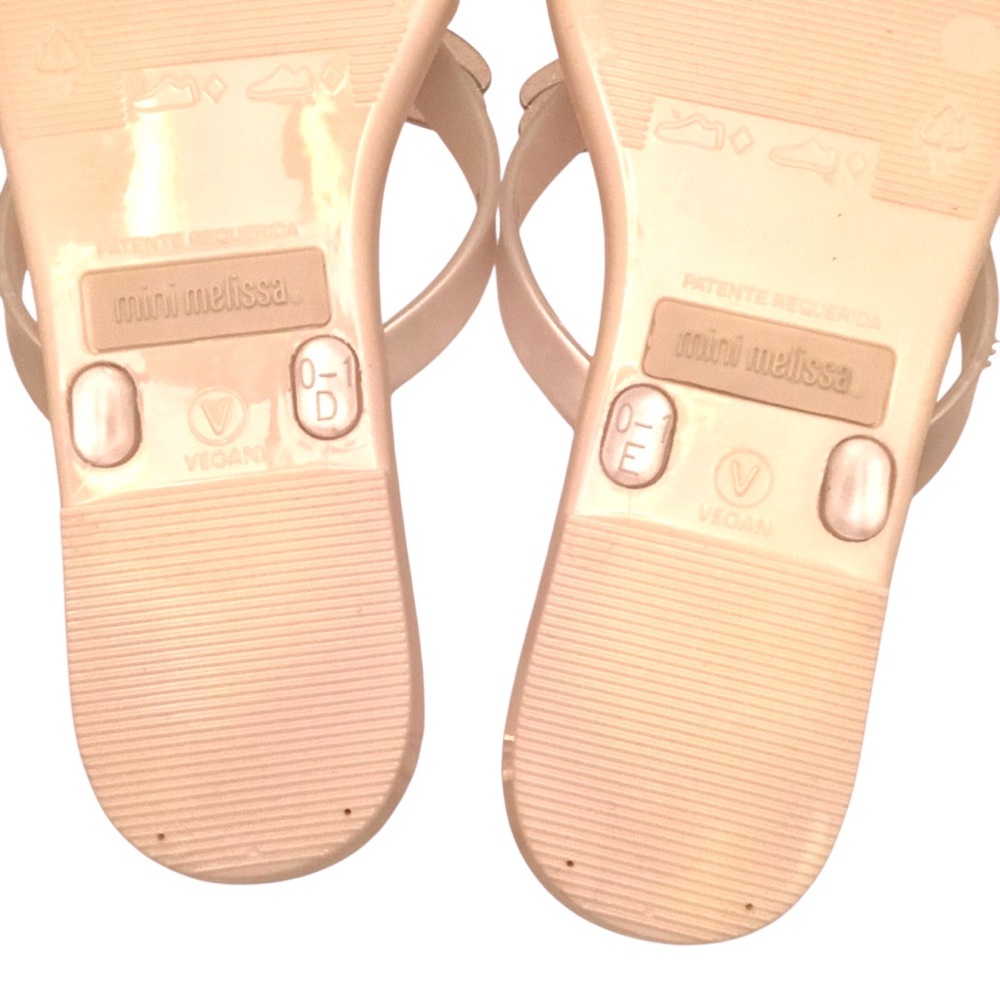 Mini Melissa Flip Flop Sandal Size 2 Harmonic Bugs Ivory Jellies - Picture 7 of 11